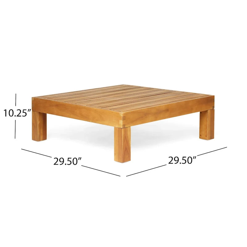 Brava 6-teiliges Loungeset aus Akazienholz von Christopher Knight Home für den Außenbereich