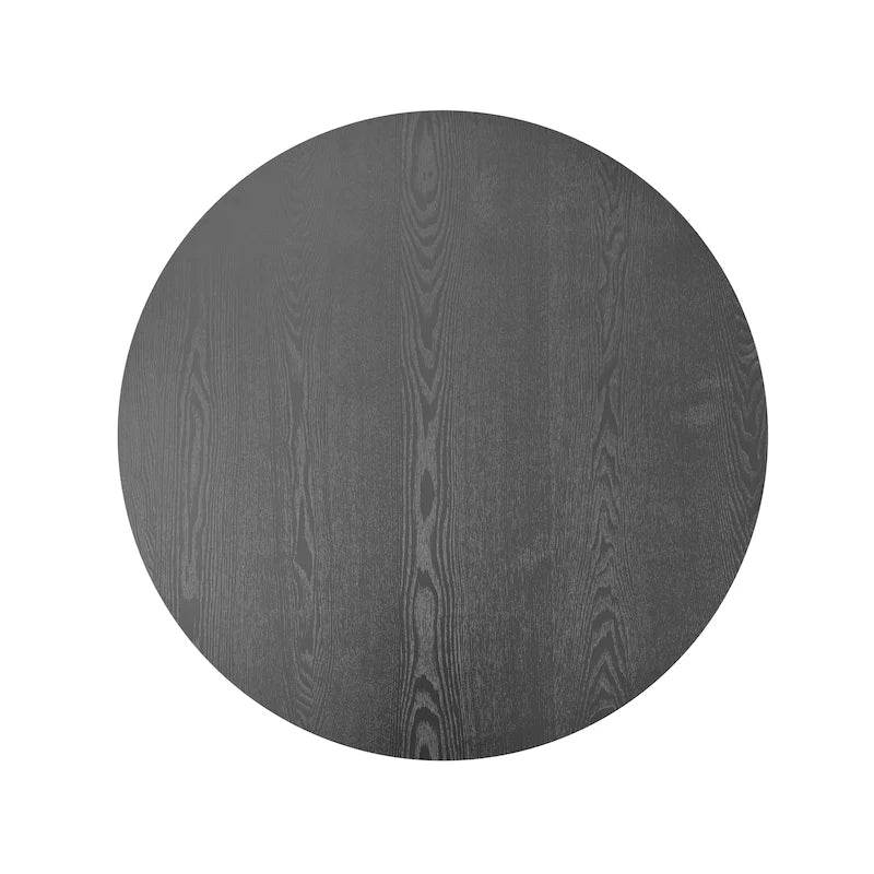Moderner runder Couch-/Teetisch aus massivholzfurniertem Holz mit Stauraum