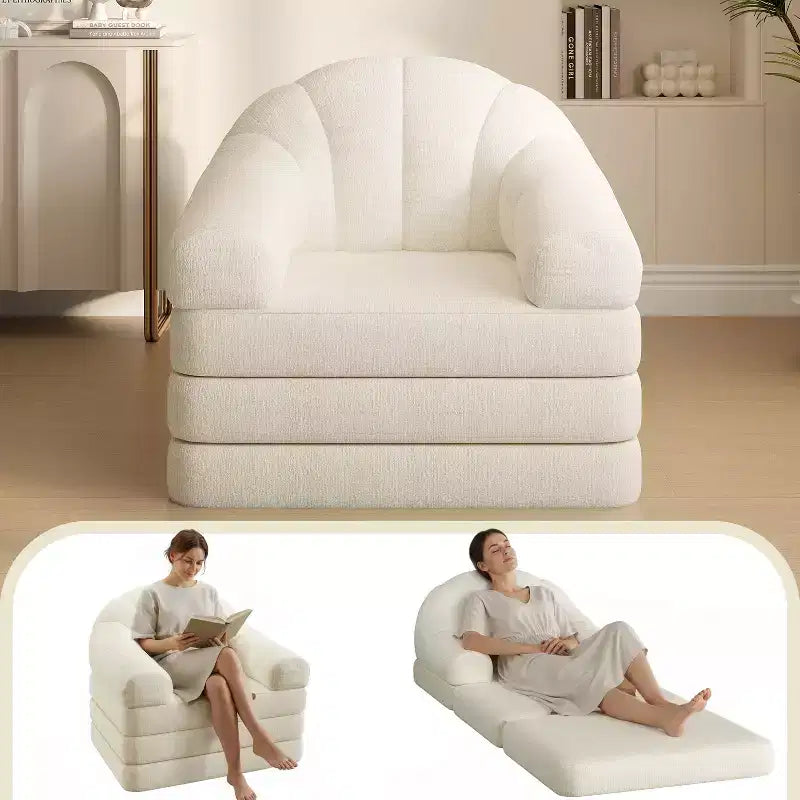 Yaheetech 2-in-1 Klappbares Schlafsofa, Klappsessel für Wohnzimmer, Schlafzimmer