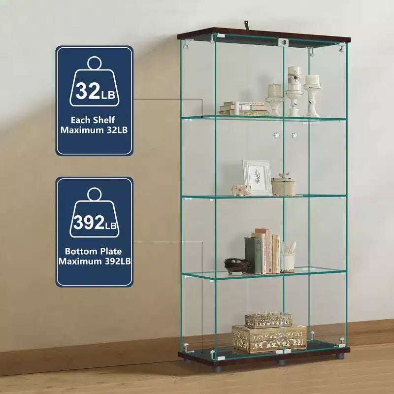64,5 X 32 Glasvitrine Setzkasten mit Schloss