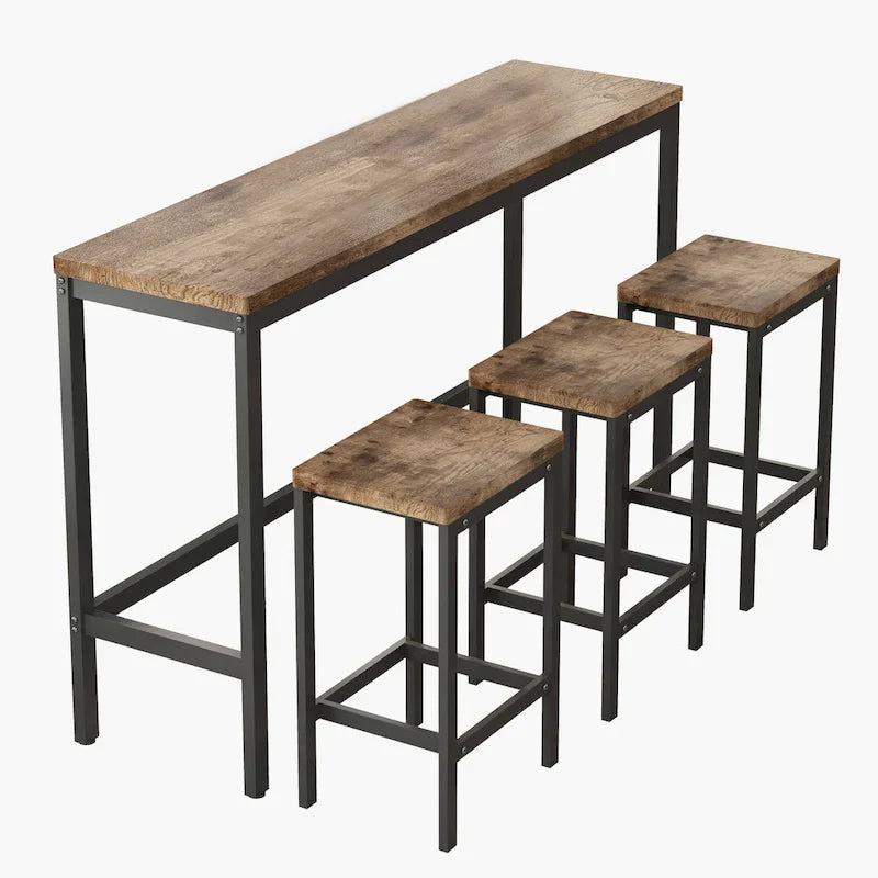 Stehtisch-Set mit 3 Hockern
