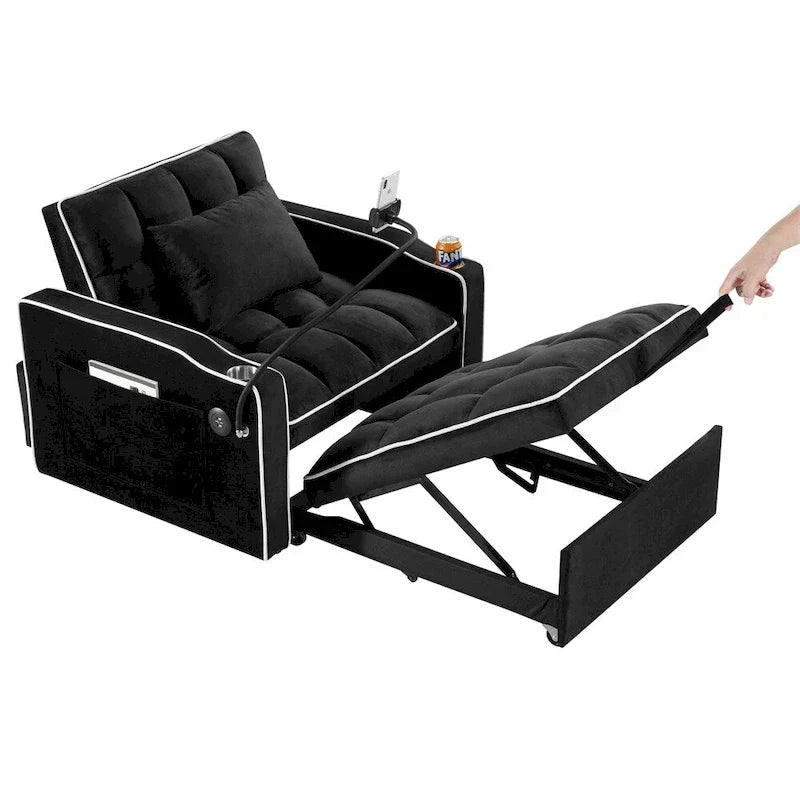 Verwandelbarer Schlafsofa-Sessel, verstellbarer Auszieh-Schlafsessel