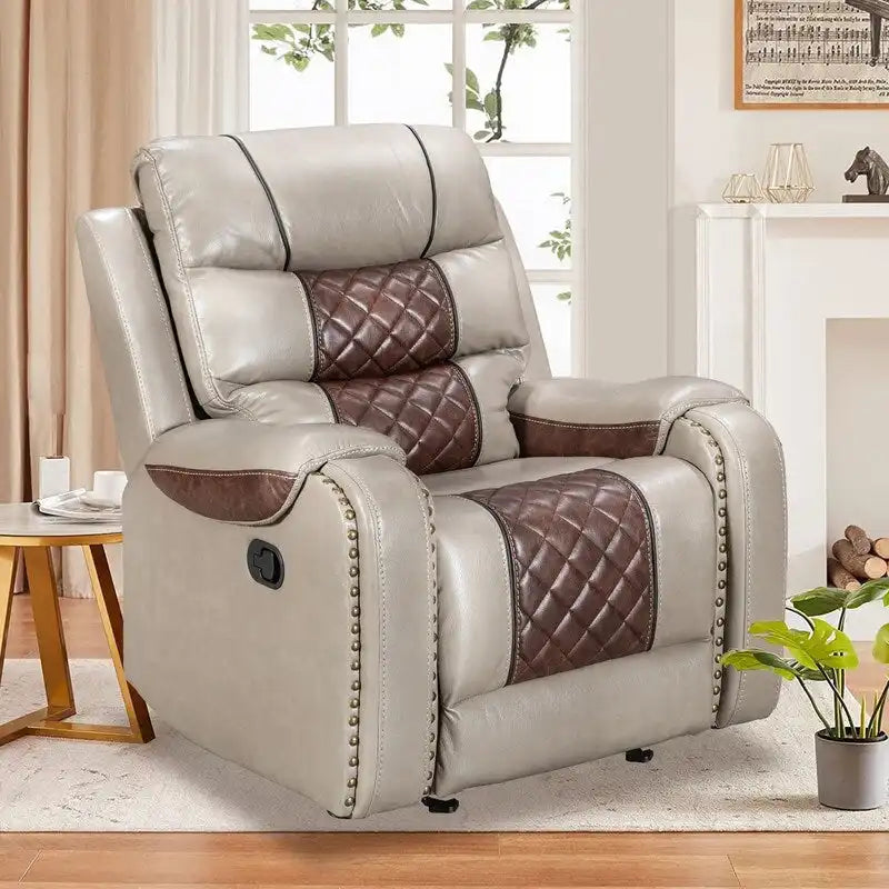 Großer Relaxsessel im amerikanischen Design aus Kunstleder für das Wohnzimmer