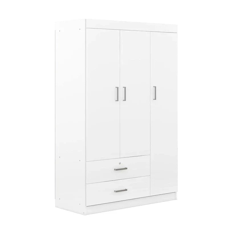 3-türiger Kleiderschrank mit 2 Schubladen
