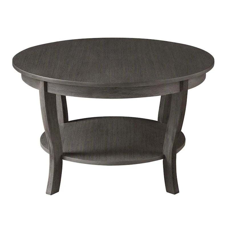 Convenience Concepts American Heritage Runder Couchtisch mit Ablage