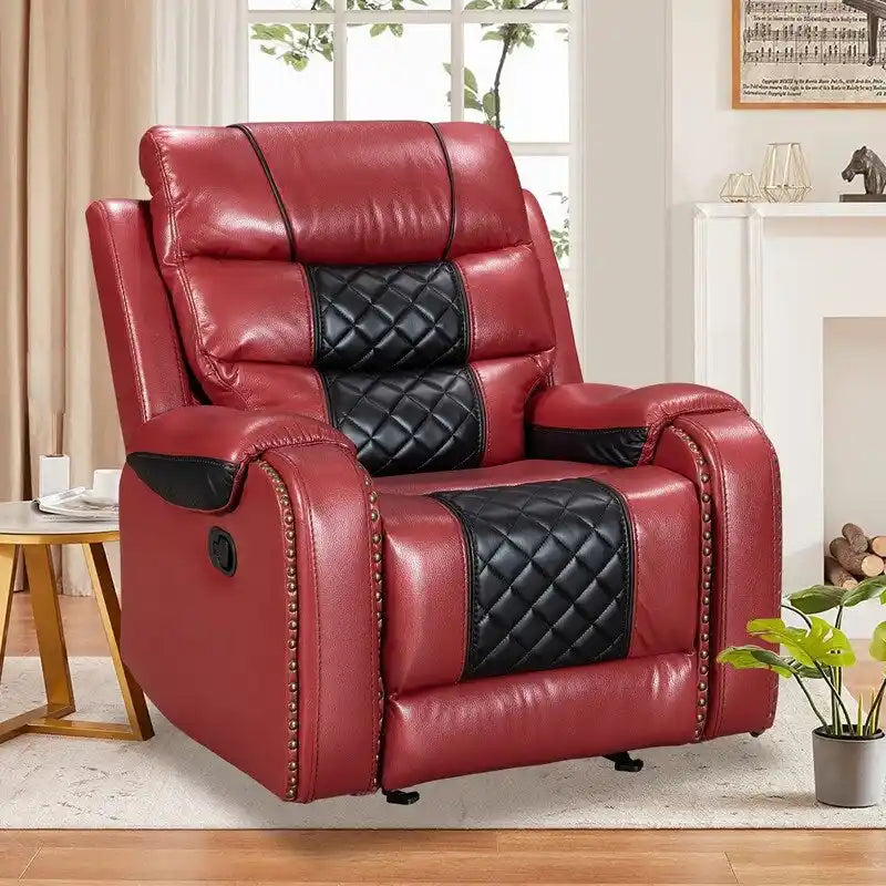Großer Relaxsessel im amerikanischen Design aus Kunstleder für das Wohnzimmer