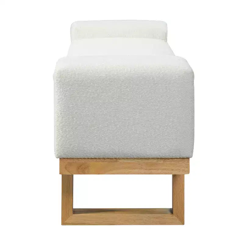 Christopher Knight Home Paulina Moderne Bank aus Kautschukholz mit Bouclé-Polsterung