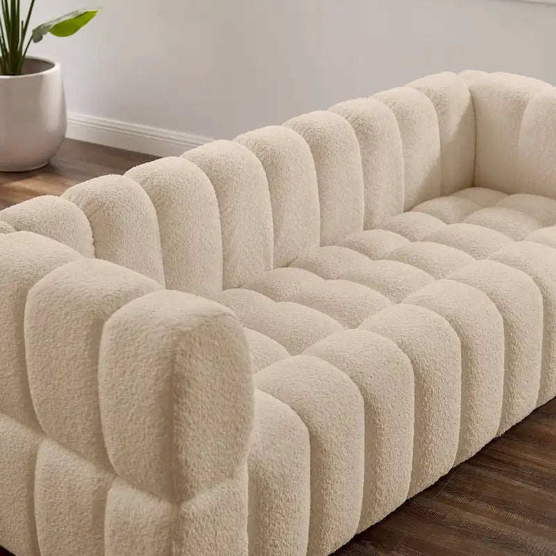 85 Moderne Waffelstoff-Couch, Freizeit-Komfortsofa