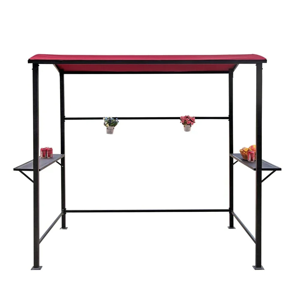 Outdoor-Grillpavillon mit Stahlrahmen, 1,5 m x 2,4 m