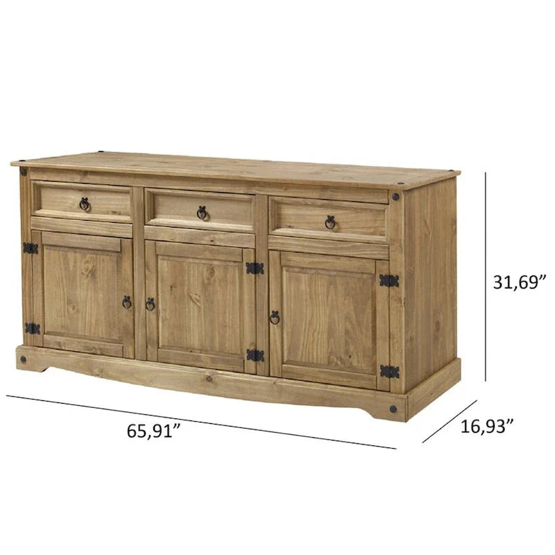 65 Holz-Buffet-Sideboard Bauernhaus - Corona Kollektion