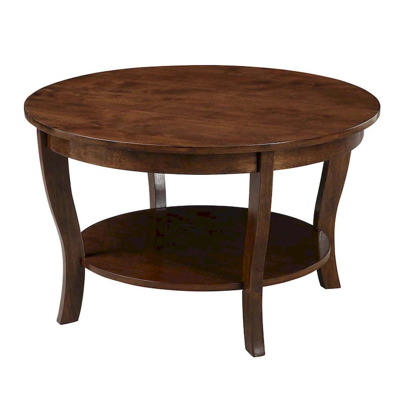 Convenience Concepts American Heritage Runder Couchtisch mit Ablage