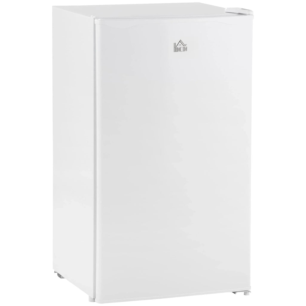 HOMCOM 90L Mini-Kühlschrank mit Gefrierfach, Kompakter Kühlschrank mit einer Tür und einstellbarem Thermostat für Schlafzimmer