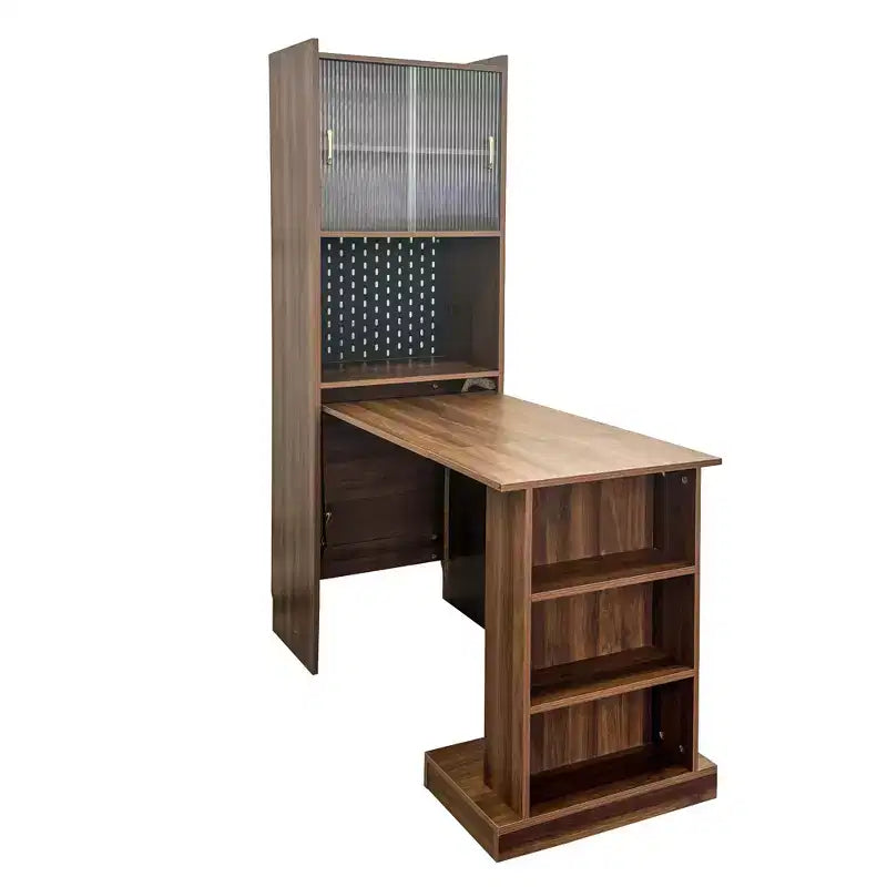 GDFStudio Sinclair Modern 36 Klappbarer Schreibtisch aus Holz mit Ablage