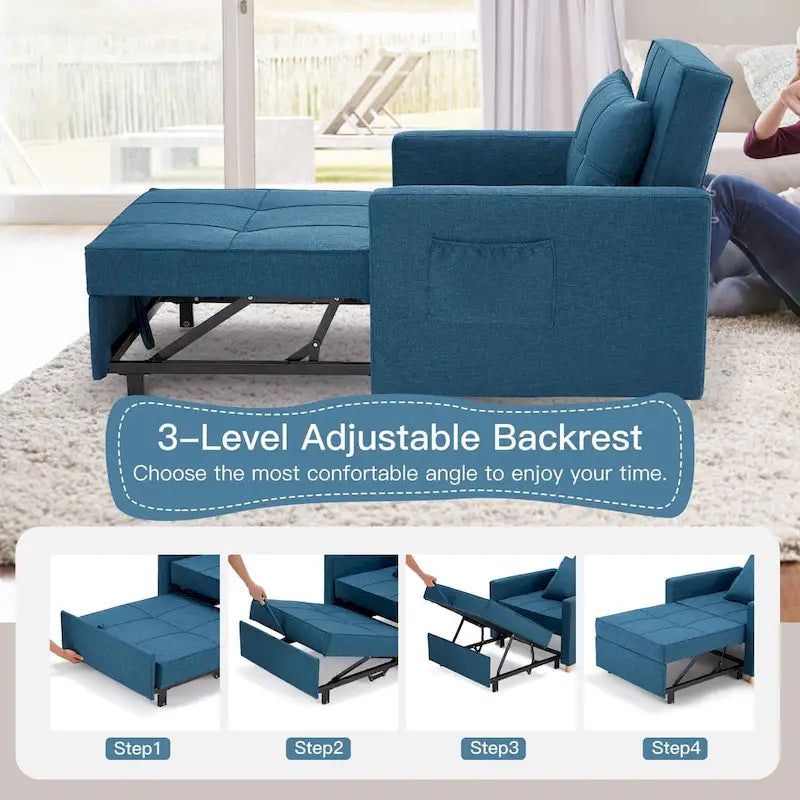 Verstellbares Schlafsofa, 3-in-1-Funktion, verschiedene Farben, für 1 Person