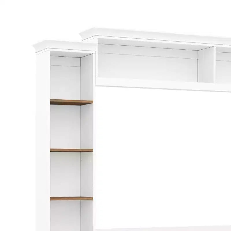 ModernLuxe 4-in-1 Bauernhaus Unterhaltungszentrum Wandregal, passend für Fernseher bis 70 Zoll, TV-Ständer Medienkonsole mit verstellbaren Regalen und Schubladen