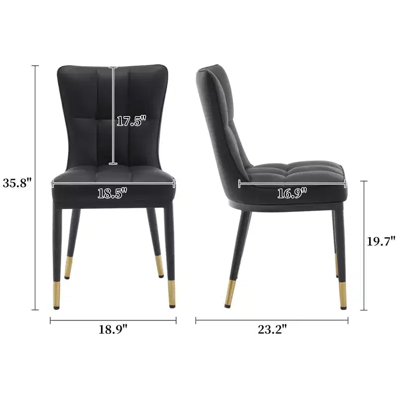 Bekrvio Esszimmerstühle 6er-Set, moderne gepolsterte Kunstledersitze mit hoher Rückenlehne, Metallbeine, armlose Küchenstühle für Wohn- und Esszimmer