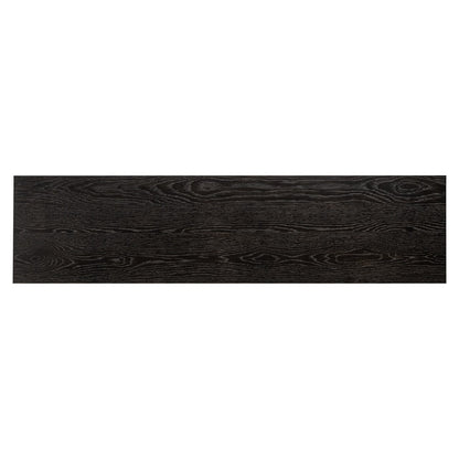 Schwarzer Konsolentisch aus Holz mit Bogenmotiv