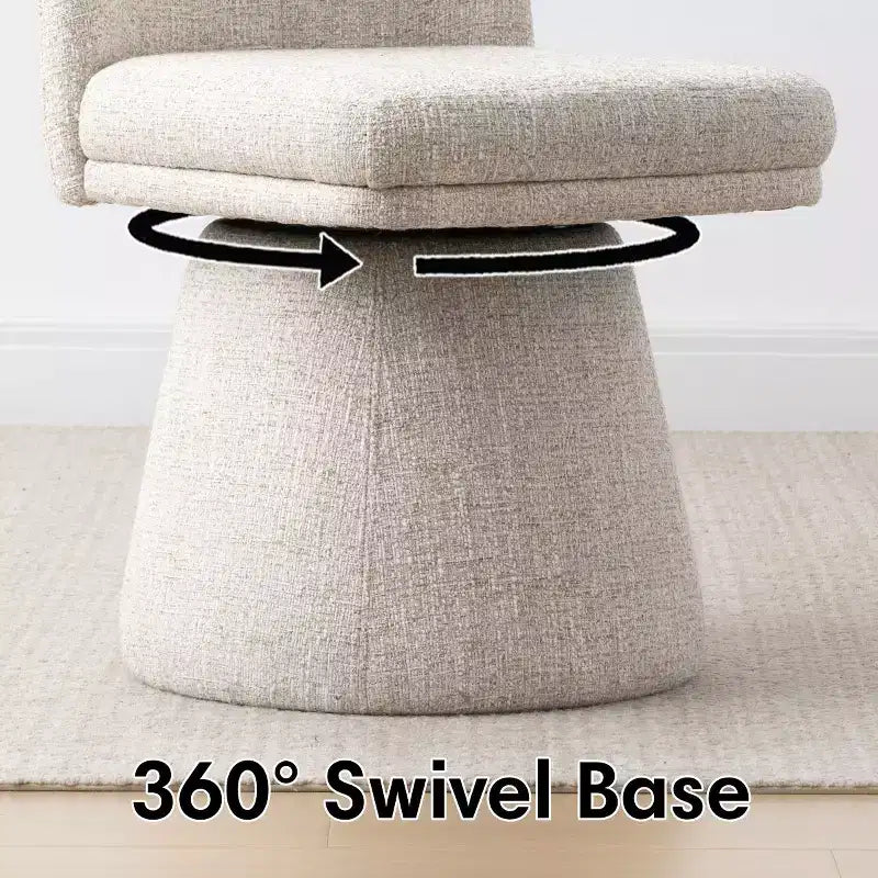 6er-Set moderne, armlose 360-Grad-Drehstühle mit Sockelgestell, elegante Akzentstühle für Küche, Esszimmer oder Büro – Panipeachy