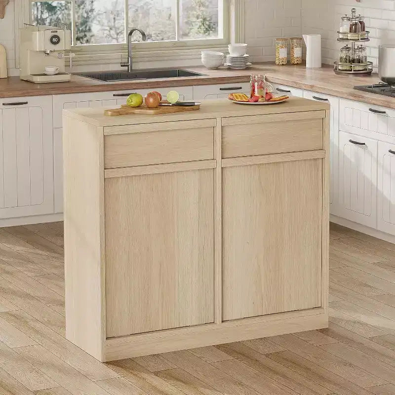 Kippbarer Mülleimer, natürliche Eiche, Mülleimer mit Stauraum und Schublade, versteckter Müllschrank, Wäschekorb für Küche, Esszimmer, Wohnzimmer