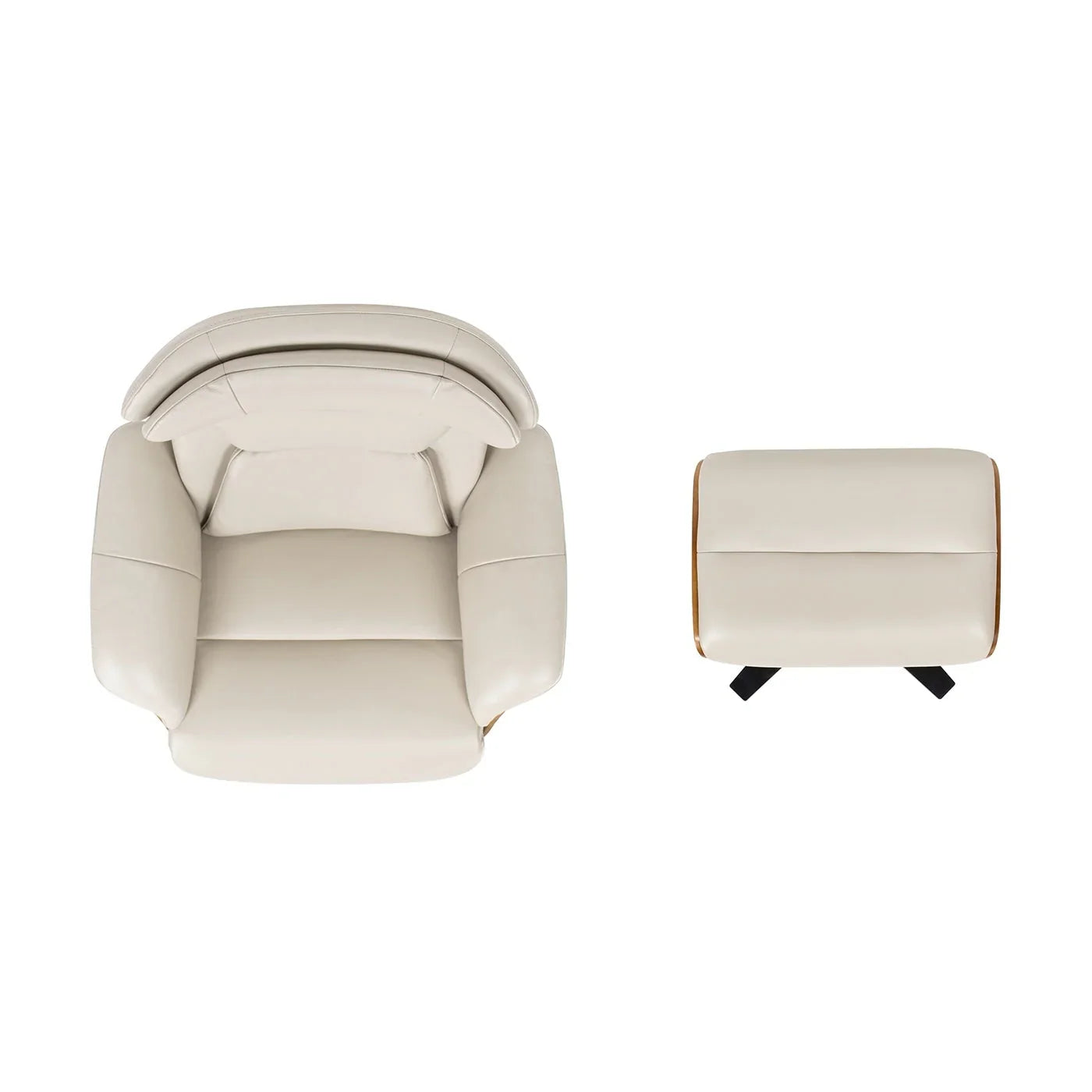 Jovan 31.5 Echtleder Relaxsessel mit Ottoman