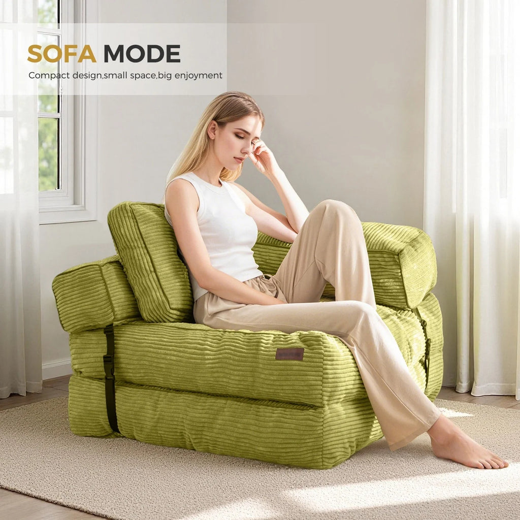 Klappbares Schlafsofa, L-förmiges Bodensofa