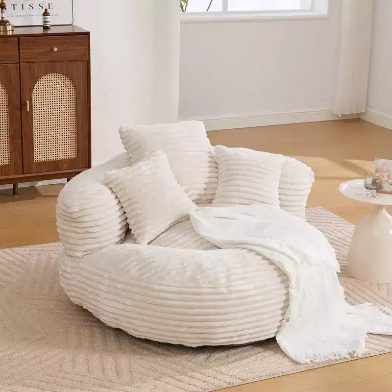 Sitzsacksofa für Erwachsene und Kinder, übergroßer Cord-Sitzsackstuhl mit 3 Kissen und Armlehne für Wohnzimmer und Schlafzimmer