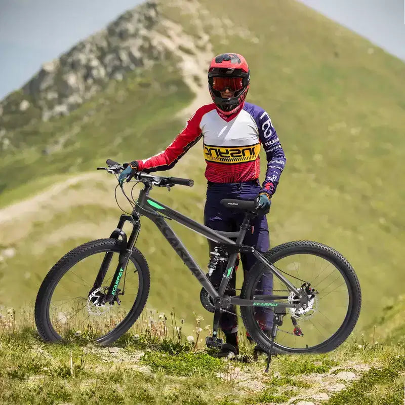 Okak 27,5 Zoll Mountainbike mit doppelter Federung vorne und hinten, 21-Gang Dirt Bike mit mechanischer Scheibenbremse, Erwachsenenfahrrad für Herren und Damen
