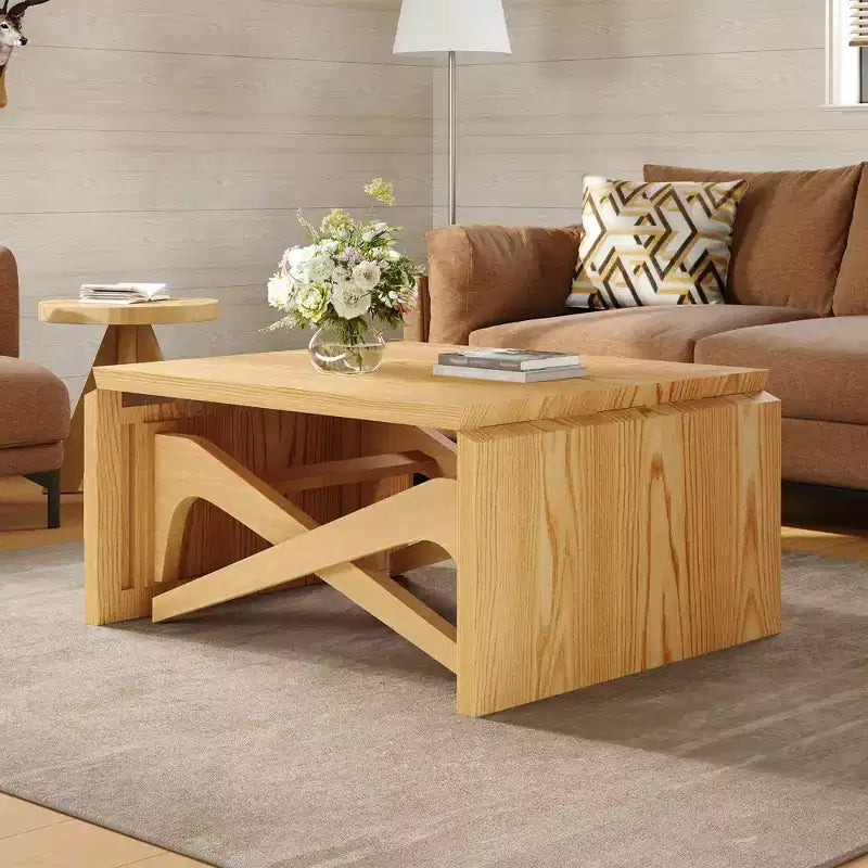 2-in-1 Couchtisch, ausziehbarer Esstisch, höhenverstellbarer Tisch für Zuhause & Büro, platzsparend – ModernLuxe