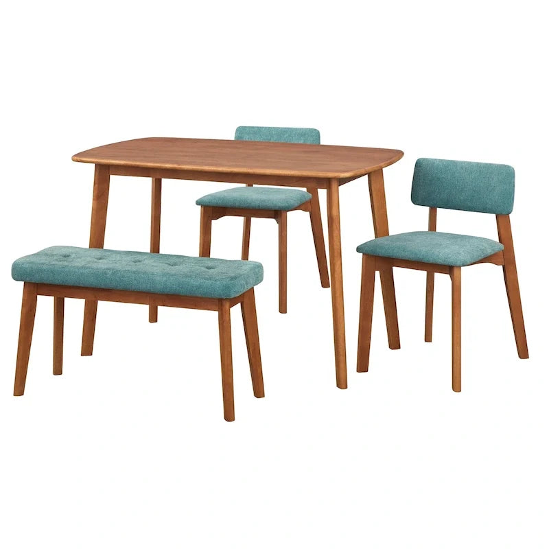 Simple Living 4-teiliges Nettie Massivholz-Esszimmer-Set