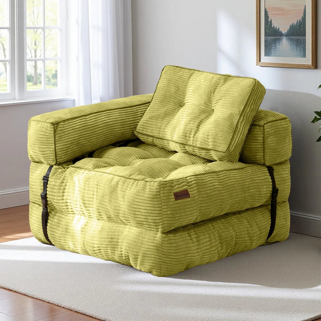 Klappbares Schlafsofa, L-förmiges Bodensofa