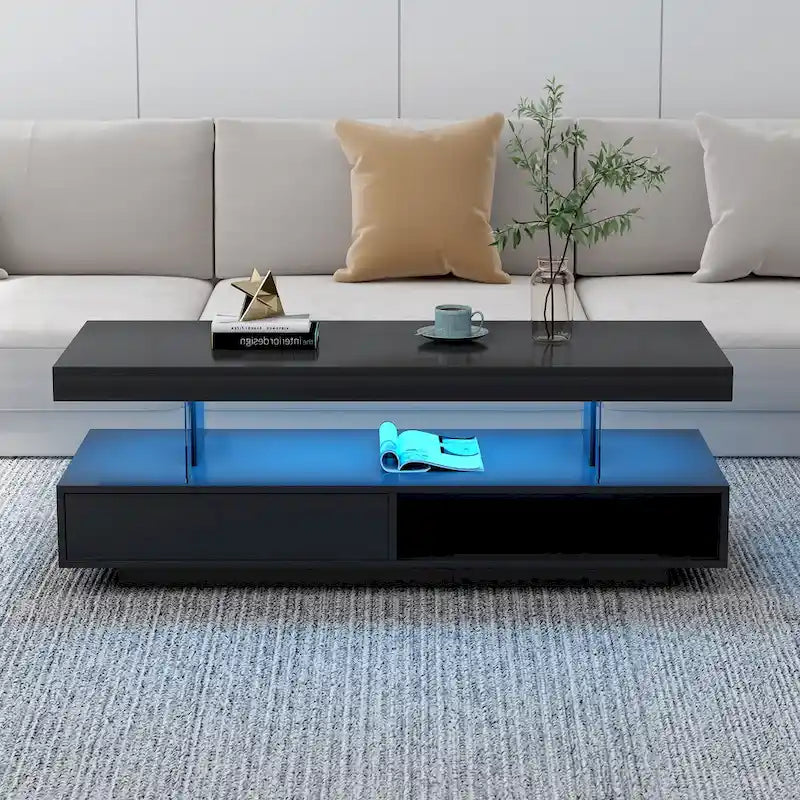 U-Can LED-Couchtisch mit Stauraum