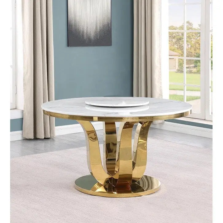 Beste Qualität Möbel D325-SC324-7 5-teiliges rundes Esszimmer-Set