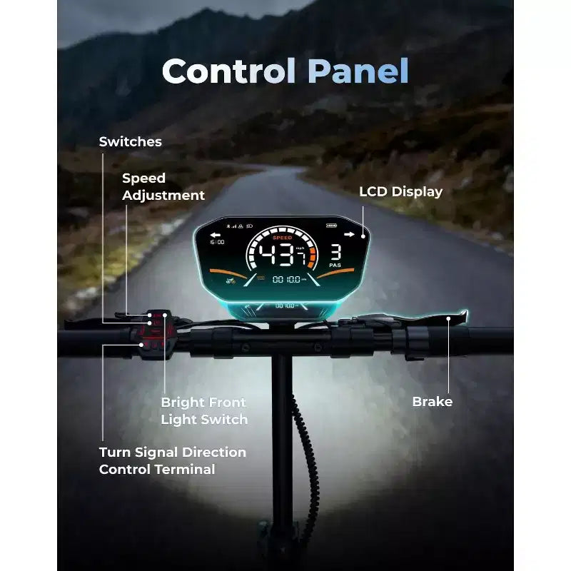 ECOLEAP L7 Elektroroller für Erwachsene, 1500W Spitzenmotor, 45 km/h, 80 km Reichweite, Dual-Federung, Scheibenbremsen vorne und hinten, UL