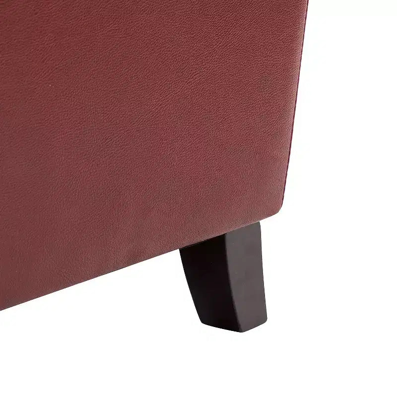 2er-Set Elisabete Modern Wingback Echtleder-Liegesessel mit Vintage-Nagelkopfleiste für Wohn- und Schlafzimmer | ART OF LIVING DESIGNS