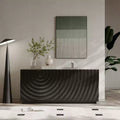 59 Modernes Spiral-Sideboard-Buffetschrank, flaches Kunst-Eingangs-Aufbewahrungsschrank mit 3D-Riffeltextur-Türen