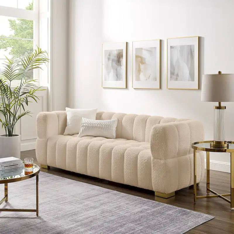 85 Moderne Waffelstoff-Couch, Freizeit-Komfortsofa