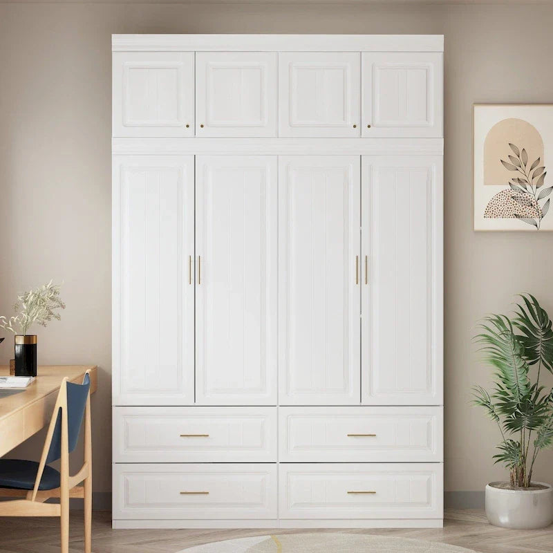 93.9H/74.2H Schrank Kleiderschrank Garderobe Hängende Schubladen Aufbewahrung