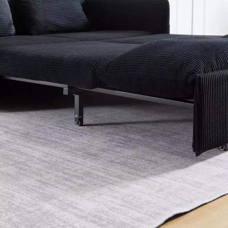 64.5 3-in-1 Schlafsofa aus Kord mit Ausziehbett