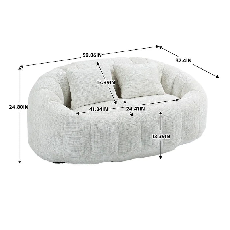 Chenille-Sitzsack – Faules Sofa