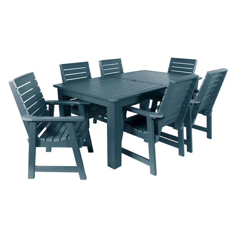 HIGHWOOD PROFESSIONAL 7-teiliges Outdoor-Esszimmer-Set 42x72