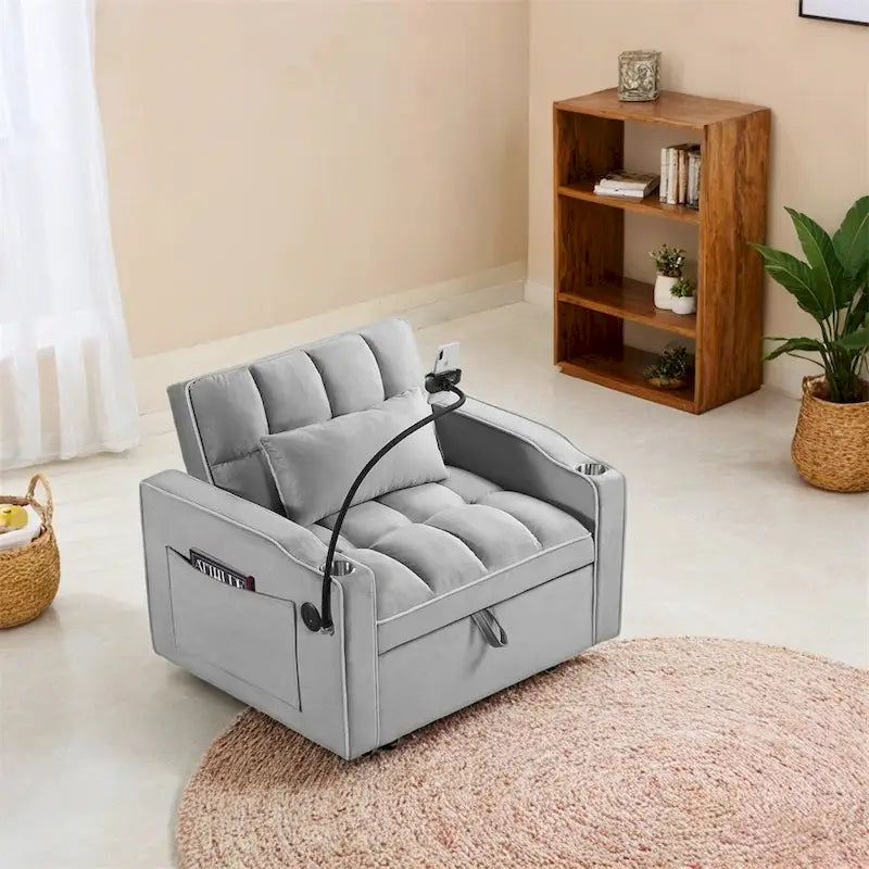 Verwandelbarer Schlafsofa-Sessel, verstellbarer Auszieh-Schlafsessel