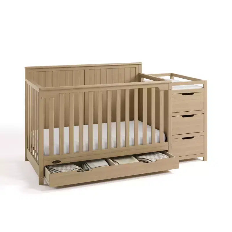 5-in-1 umbaubares Babybett und Wickeltisch mit Schublade
