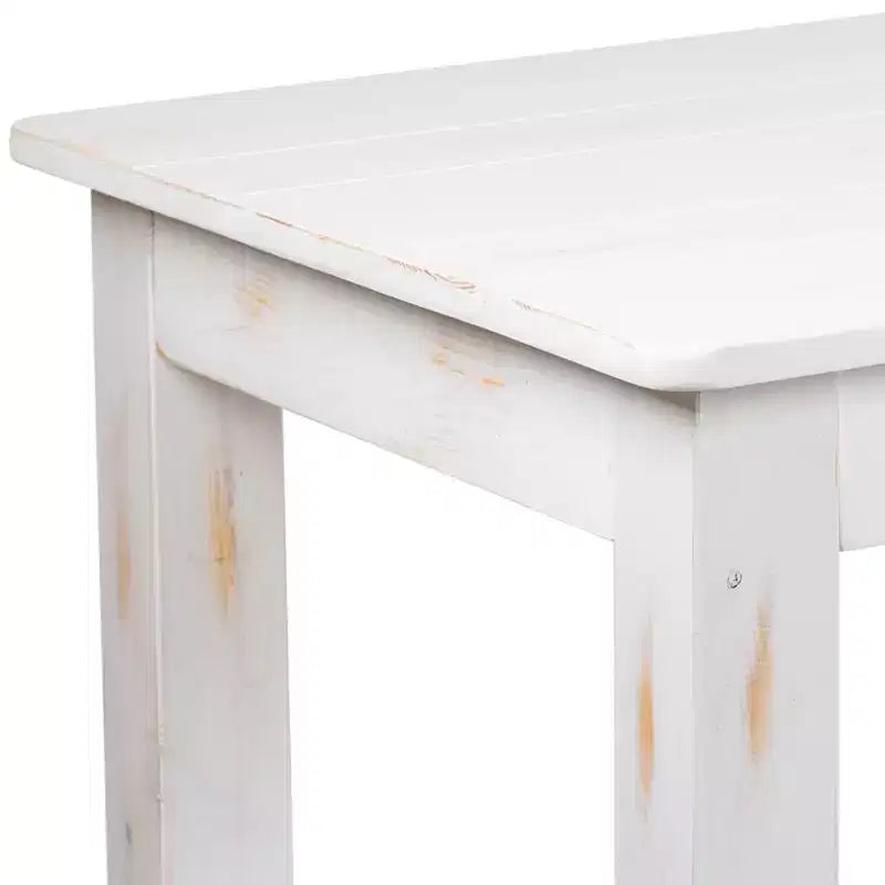 Flash Furniture 46 x 30 rechteckiger Esstisch aus massiver Kiefer im Landhausstil
