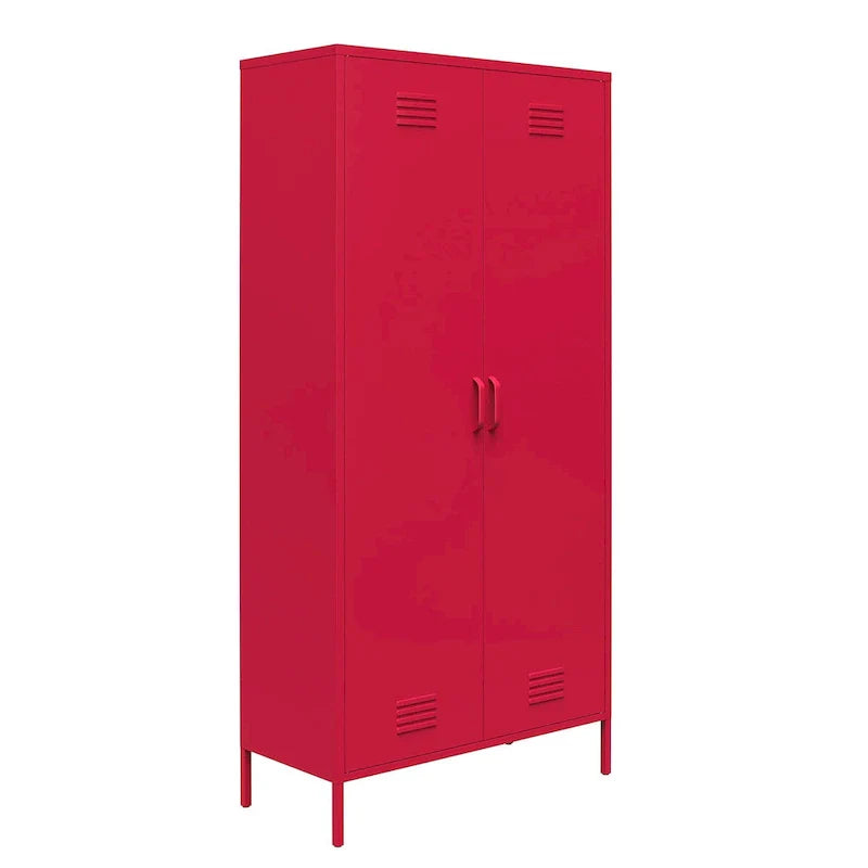 Orange / Pink 2-türiger hoher Metallschließfachschrank, 1-Personen