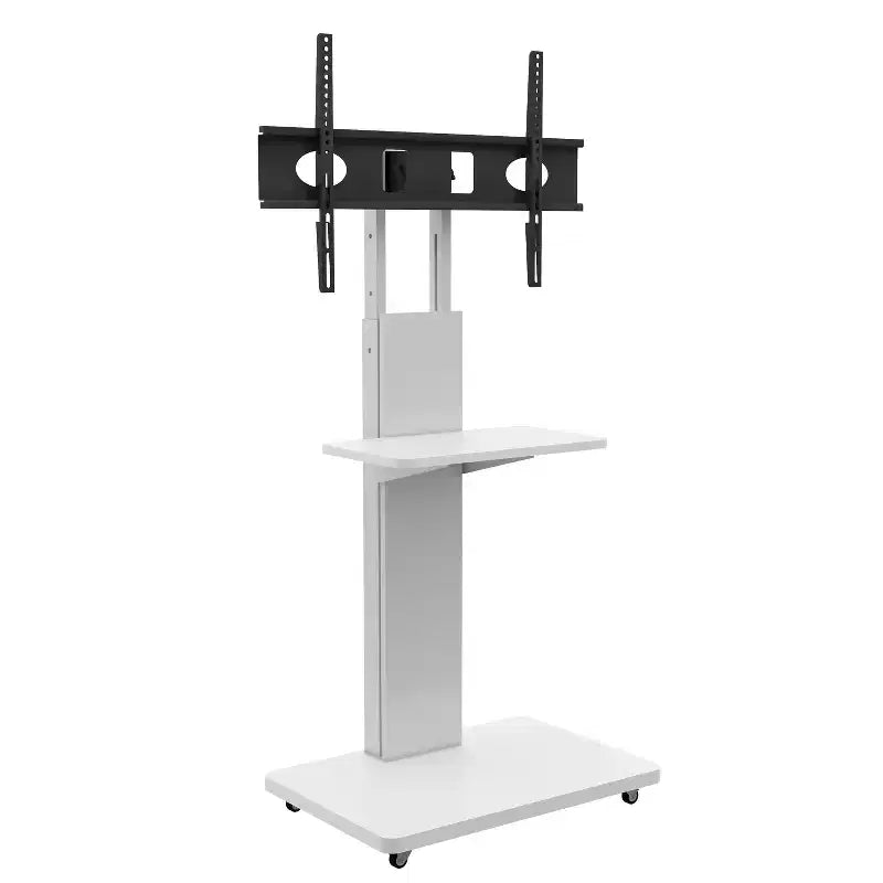TV-Ständer für 32-75-Zoll-Fernseher, höhenverstellbarer mobiler TV-Wagen mit Schublade und Rollen für Wohnzimmer, Schlafzimmer, Büros -ModernLuxe