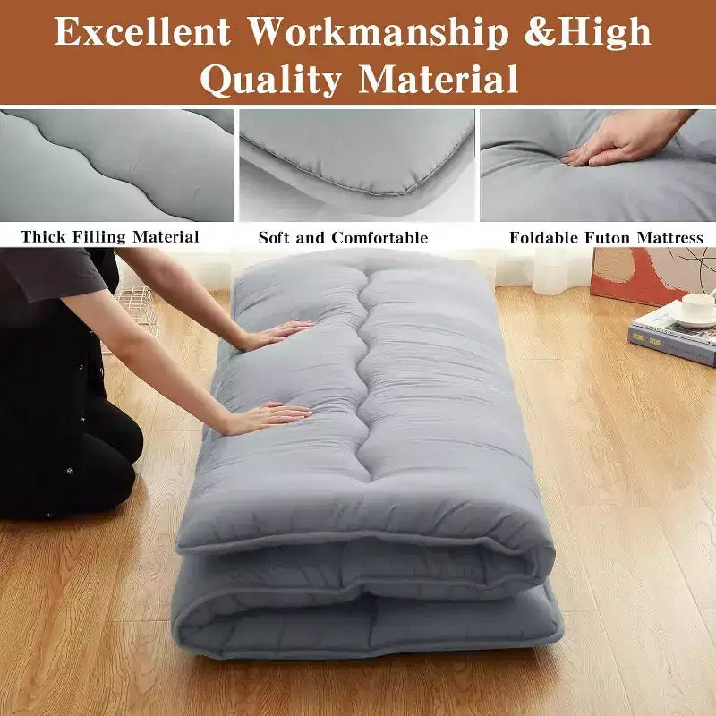 Japanische Futonmatratze, faltbare Bodenschlafmatte, Tatami-Matte für Zuhause, Campingmatratze