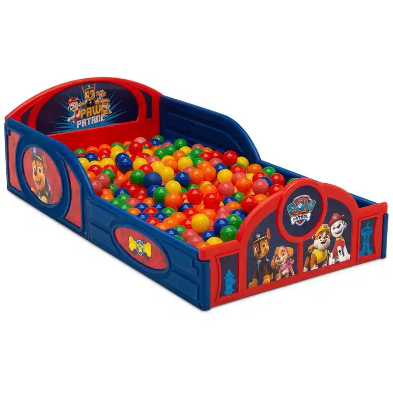 Delta Children Kunststoff Kleinkinderbett mit angebrachten Schutzgittern – PAW Patrol