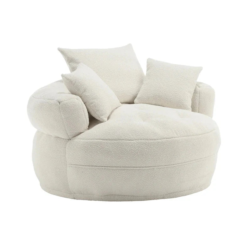 Rundes Lazy Sofa – Weiß/Blau/Grau/Gelb/Orange/Rosenrot/Marineblau/Grün, Einzel- und Doppel-Sitz