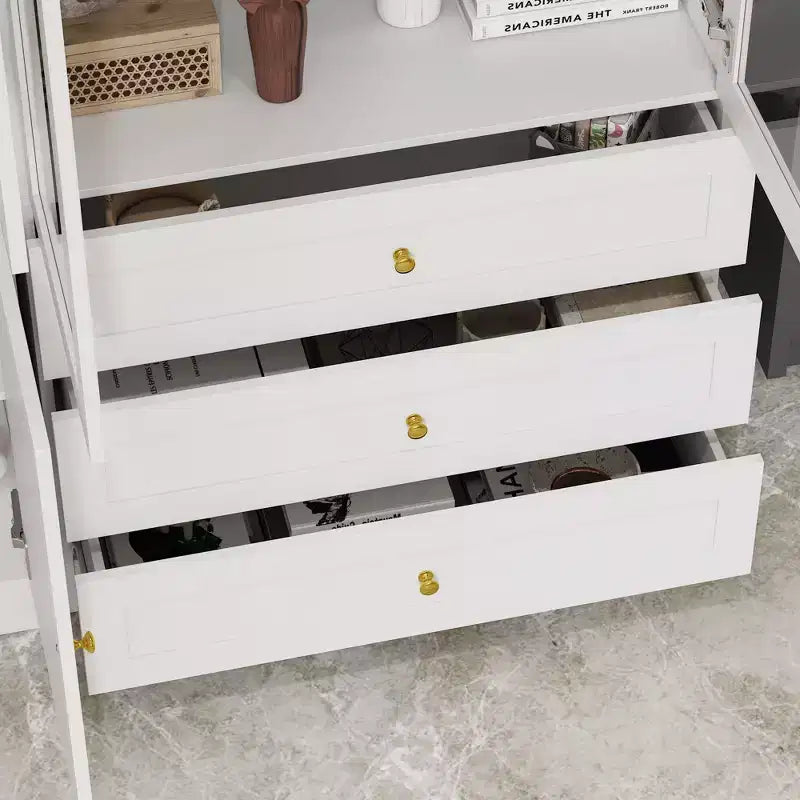 Famapy Combo Vitrinenschrank Bücherregal Organizer Speisekammer