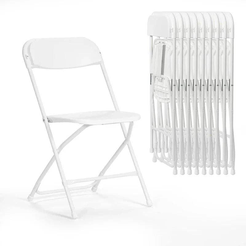 10er-Pack Klappstühle aus Kunststoff, 159 kg Tragkraft, für Veranstaltungen, Büro, Hochzeit, Party, Picknick, Küche, Esszimmer